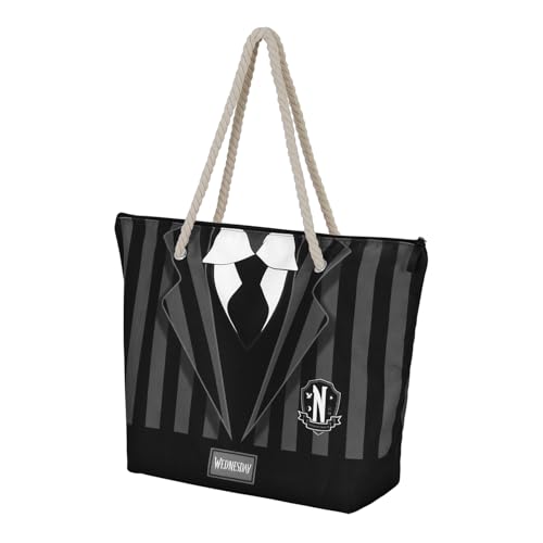 Wednesday Uniform-Soleil Strandtasche, Schwarz, 52 x 37 cm Wednesday Uniform-Soleil Strandtasche, Schwarz, 52 x 37 cm von Wednesday
