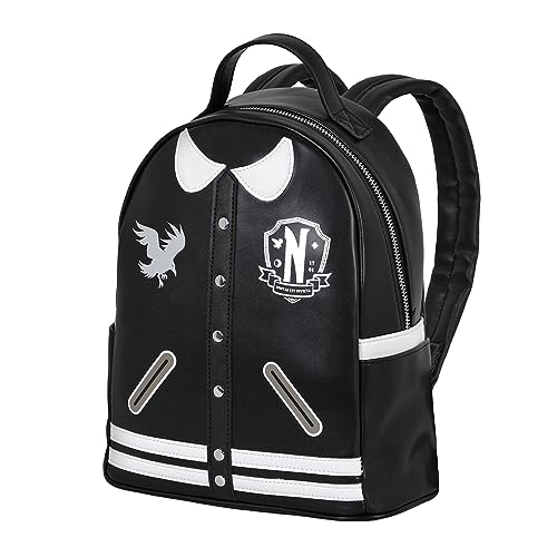 Wednesday Varsity Casual-Casual Rucksack, Schwarz Wednesday Varsity Casual-Casual Rucksack, Schwarz von KARACTERMANIA