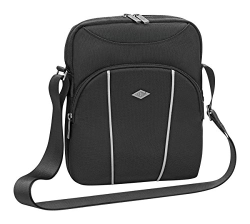 Wedo 595601 Business Messenger Bag für Tablets bis 10,5 Zoll, aus Polyester, viele Fächer, Fleece-Polsterung, Verstellbarer Schultergurt, 25,0 x 7,5 x 29,5 cm schwarz von WEDO