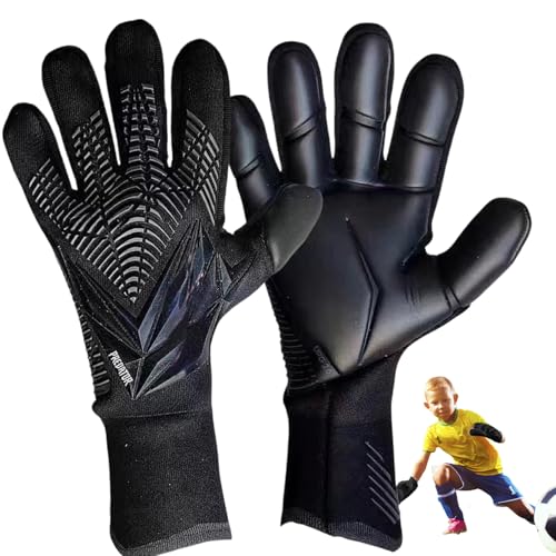 Weduspaty Kinder Fußballhandschuhe Kinder Torhüterhandschuhe Gummi Non-Slip & Shock-Absorption Kids Football-Handschuhe mit verlängertem Handgelenksschutz Fußballhandschuhen für professionelles Match von Weduspaty