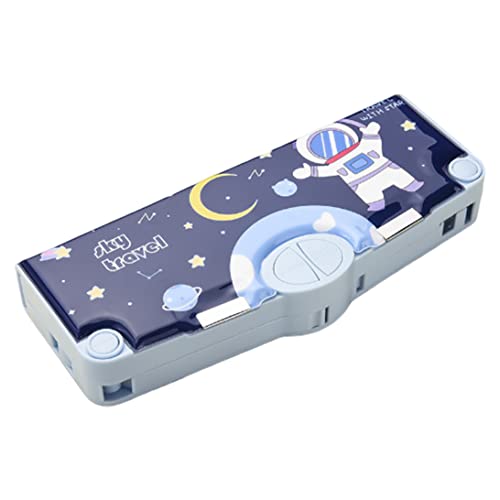 Weduspaty Pencil Case, Pop Out Pencil Case Large Capacity Multifunctional Pencil Case with Push Button Sharpener Ruler Eraser Astronauts, Pop Out Pencil Case von Weduspaty
