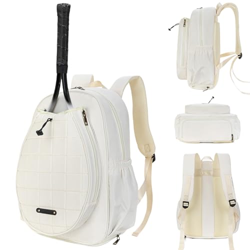 Weduspaty Tennis-Rucksack, Multi-Pockets-Tennisschlägerbeutel, wasserdichte Tennisbeutel mit Schuhfach, Badminton-Beutel mit verstellbarem Riemen für Männer und Frauen, Badminton-Tasche von Weduspaty