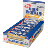 40% High Protein Bar - 24 x 50g - Erdnuss-Karamell 40% High Protein Bar - 24 x 50g - Erdnuss-Karamell von Weider