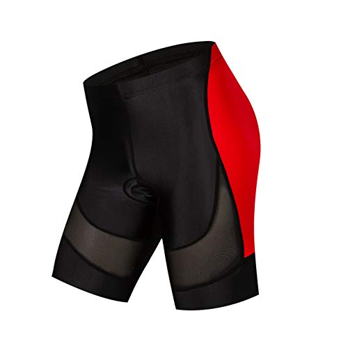 Radhose Damen Fahrrad Gel Gepolsterte MTB Fahrradshorts Mountain Road Racing Strumpfhose Hose für Frauen Sommer Reiten Fahrradunterwäsche rot XL von Weimostar