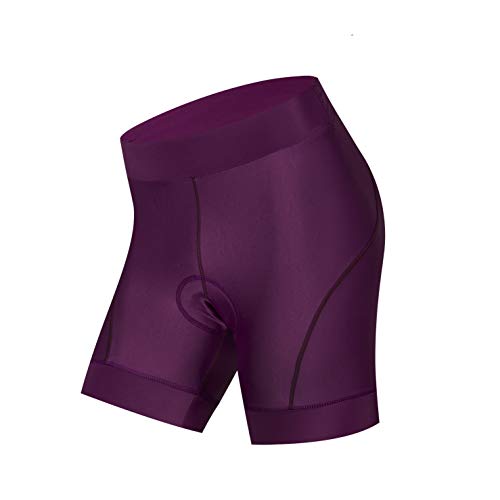 Radhose Frauen Fahrrad Gel Silikon Gepolsterte MTB Fahrradshorts Mountain Road Racing Strumpfhose Hose Reiten Fahrrad Unterwäsche Kleidung Sommer schnell trocken lila L. von Weimostar