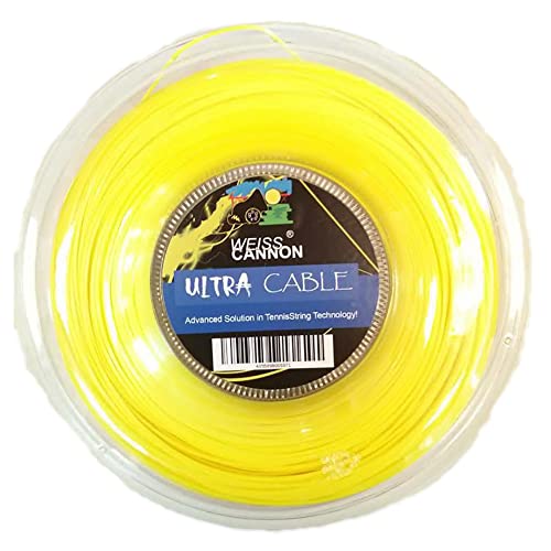 Weiss Cannon Unisex – Erwachsene Ultra Cable Saitenrolle 200m-Gelb Tennis-Saite, gelb Weiss Cannon Unisex – Erwachsene Ultra Cable Saitenrolle 200m-Gelb Tennis-Saite, gelb von Weiss Cannon