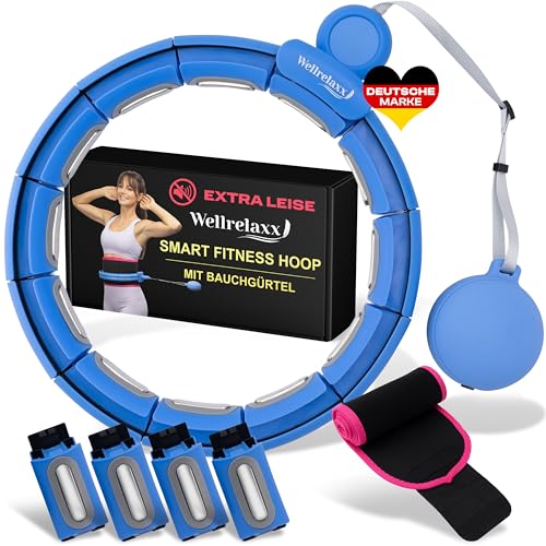 WELLRELAXX Smart Hula Hoop leise | bis 113cm Umfang | Hula Hoop Reifen Erwachsene | Hula Hoop mit Gewicht Kugel | Hullahub Reifen Zum Abnehmen mit Bauchweggürtel - schützt Haut und Kleidung WELLRELAXX Smart Hula Hoop leise | bis 113cm Umfang | Hula Hoop Reifen Erwachsene | Hula Hoop mit Gewicht Kugel | Hullahub Reifen Zum Abnehmen mit Bauchweggürtel - schützt Haut und Kleidung von Wellrelaxx