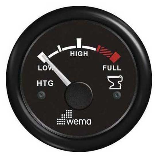 Wema Blackline 12-24v Usa Standard Water Level Indicator Schwarz 52 mm von Wema