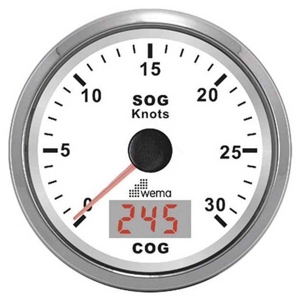 Wema Silverline 0-3mph Compass Gps Speedometer Silber 85 mm von Wema