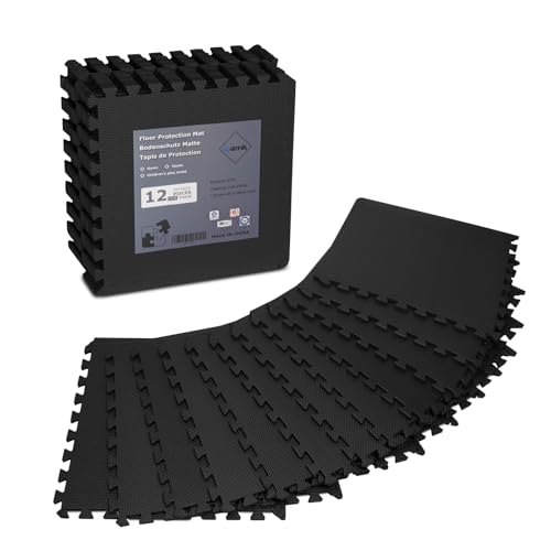 Wemk Schutzmatten Bodenschutzmatte, 50x50 cm, 12 Stück, 3m² Bodenschutzmatte Fitness Matte, Puzzle Sportgeräte Matte, Fitnessmatte, Trainingsmatte, Yogamatte Fitness Wemk Schutzmatten Bodenschutzmatte, 50x50 cm, 12 Stück, 3m² Bodenschutzmatte Fitness Matte, Puzzle Sportgeräte Matte, Fitnessmatte, Trainingsmatte, Yogamatte Fitness von Wemk