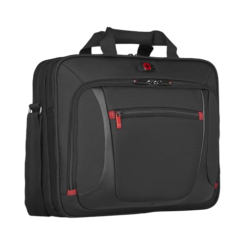 WENGER Sensor Aktentasche, Laptop-Tasche zum Umhängen, Notebook bis 15 Zoll, 9 l, Damen Herren, Büro Business Uni Schule, Schwarz/Grau, 600643 WENGER Sensor Aktentasche, Laptop-Tasche zum Umhängen, Notebook bis 15 Zoll, 9 l, Damen Herren, Büro Business Uni Schule, Schwarz/Grau, 600643 von WENGER