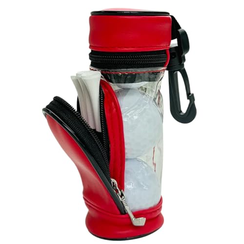 Tragbare Golfballtasche – Praktische Golfball-SHAGG-Tasche | Einfach Zu Verwendende Golf-Tee-Tasche Mit Tragbarer Golfballhülle Für 3 Bälle | Golf-Tee-Beutel, Golfball-Sammler, Golf-Zubehör Für Golf-T von Weppduk