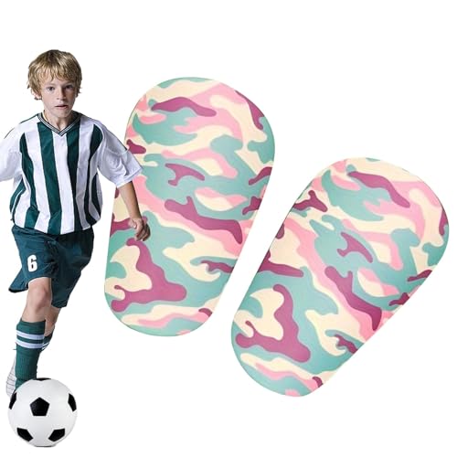 Weppduk Fußball-Beinschutz, Fußball-Schienbeinschoner für Jungen | Fußball-Schienbeinschoner für Jugendliche in Tarnfarben | Stoßdämp Fußball-Beinschutz für Kinder von Weppduk