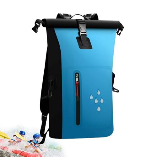 Weppduk Wasserdichte Rafting-Tasche, wasserdichte Kajak-Tasche, Trockensack für den Außenbereich, leicht, aus PVC, multifunktionaler Rucksack mit Rollsack, wasserdicht, für Camping, Angeln,, blau, von Weppduk