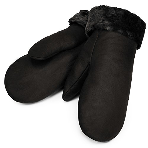 Werner Christ Lammfell Fäustlinge warme, Lange Unisex Fausthandschuhe aus echtem Fell, Winter-Handschuhe für Damen und Herren in schwarz, Größe 8 Werner Christ Lammfell Fäustlinge warme, Lange Unisex Fausthandschuhe aus echtem Fell, Winter-Handschuhe für Damen und Herren in schwarz, Größe 8 von Werner Christ