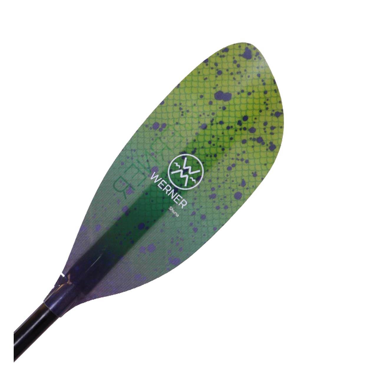 Werner Shuna Leverlock Paddel - Lime Drift, 200-220cm Leverlock | Straight von Werner Paddles