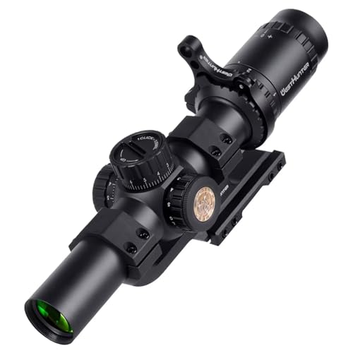 WestHunter Optics HD 1-6x24 IR Riflescope, 30mm Tube Red Green Illuminated Reticle Second Focal Plane Tactical Precision 1/5 MIL Shooting Scope | Reticle-A, Picatinny Shooting Kit A von WestHunter