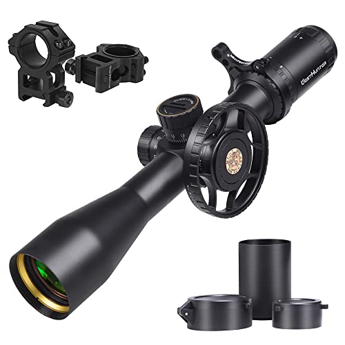 WestHunter Optics HD 4-16x44 FFP Scope, 30mm Tube First Focal Plane Tactical Wide Field of View Precision 1/10 MIL Riflescope | Reticle-A, Picatinny Shooting Kit B von WestHunter