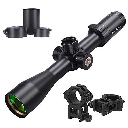 WestHunter Optics HD 4-16x44 FFP Scope, 30mm Tube First Focal Plane Tactical Wide Field of View Precision 1/10 MIL Riflescope | Reticle-B, Picatinny Shooting Kit C von WestHunter