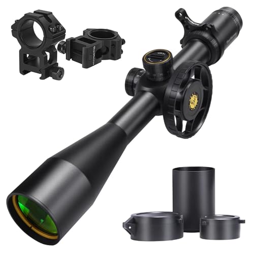 WestHunter Optics HD-N 6-24x50 FFP Scope, 30 mm Tube First Focal Plane Etched Glass Reticle 1/8 MOA Precision Shooting Scopes | Black, Picatinny Kit B von WestHunter