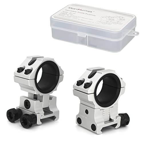 WestHunter Optik Verstellbare Höhe Picatinny Zielfernrohr Montage, 25,4mm 30mm Präzision Zielfernrohr Ringe | Silver WestHunter Optik Verstellbare Höhe Picatinny Zielfernrohr Montage, 25,4mm 30mm Präzision Zielfernrohr Ringe | Silver von WestHunter