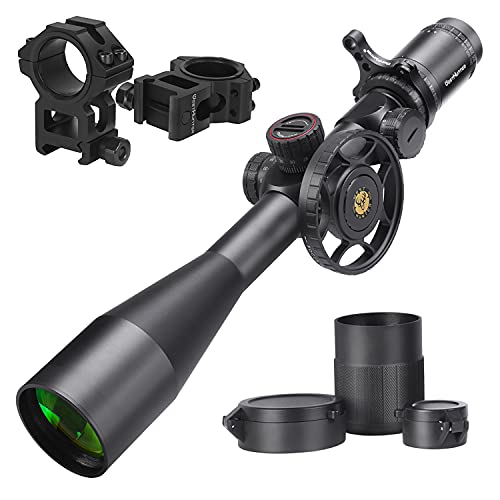 WestHunter Optik WHI 4-16X50 FFP SFIR First Focal Plane Jagd Zielfernrohr, 30 mm Präzision Taktisch Langstrecken Schießen Gewehrzielfernrohre | Picatinny Shooting Kit B von WestHunter