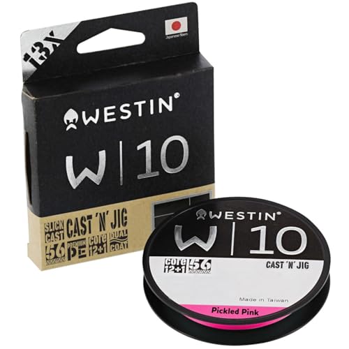 Westin W10 CAST 'N' JIG 13 Braid Pickled Pink - 110m Angelschnur, Durchmesser/Tragkraft:0.128mm / 7.4kg von Westin