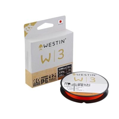 Westin W3 8-Braid Orange 135m 0.165mm 7.9kg von Westin