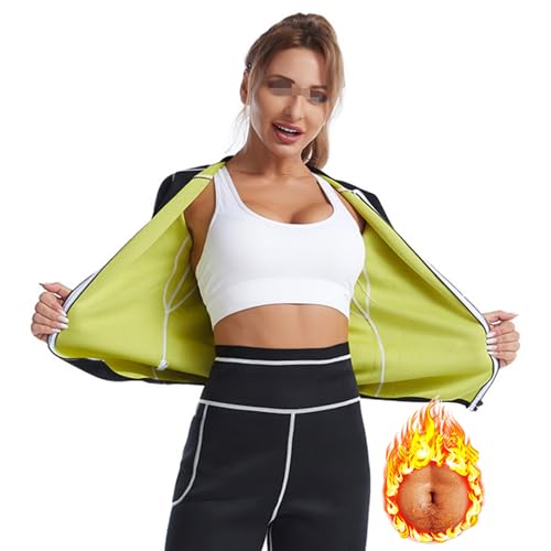 Saunaanzüge Damen, Schwitzanzug Zum Abnehmen, Saunashirt Langarm Sauna Effekt Shapewear Neopren Workout Body Shaper Gewichtsverlust Bauchweg Sweat Top,M,Black Saunaanzüge Damen, Schwitzanzug Zum Abnehmen, Saunashirt Langarm Sauna Effekt Shapewear Neopren Workout Body Shaper Gewichtsverlust Bauchweg Sweat Top,M,Black von Weyot
