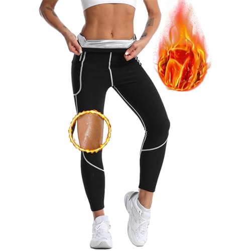 Saunahose Damen, Schwitzhose Zum Abnehmen, Shape Leggings Damen High Waist, Saunaanzüge Sauna Jogginghose Abnehmen Sporthose Bauchkontrolle Body Shaper,M,Blue Saunahose Damen, Schwitzhose Zum Abnehmen, Shape Leggings Damen High Waist, Saunaanzüge Sauna Jogginghose Abnehmen Sporthose Bauchkontrolle Body Shaper,M,Blue von Weyot