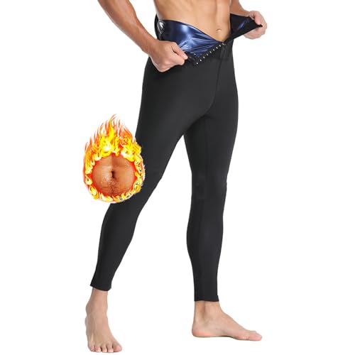Weyot Saunaanzüge, Schwitzhose Zum Abnehmen Herren, Gewichtsverlust Hosen Sauna Hosen Saunaeffekt Sauna Jogginghose Kompressions Leggings Für Fitness Sport Laufen Yoga Training, 2XL-3XL,Blue Weyot Saunaanzüge, Schwitzhose Zum Abnehmen Herren, Gewichtsverlust Hosen Sauna Hosen Saunaeffekt Sauna Jogginghose Kompressions Leggings Für Fitness Sport Laufen Yoga Training, 2XL-3XL,Blue von Weyot