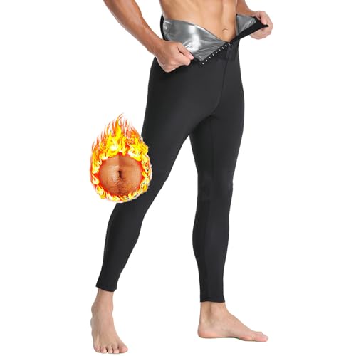 Weyot Saunaanzüge, Schwitzhose Zum Abnehmen Herren, Gewichtsverlust Hosen Sauna Hosen Saunaeffekt Sauna Jogginghose Kompressions Leggings Für Fitness Sport Laufen Yoga Training,S-M,Silver Weyot Saunaanzüge, Schwitzhose Zum Abnehmen Herren, Gewichtsverlust Hosen Sauna Hosen Saunaeffekt Sauna Jogginghose Kompressions Leggings Für Fitness Sport Laufen Yoga Training,S-M,Silver von Weyot