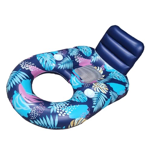 Wezalget Aufblasbarer Schwimmkörper, Strandschwimmkörper | Mehrzweck-Wasserhängematte | Solar-Schwimmbad-Schwimmer, aufblasbarer Bräunungspool-Liege-Schwimmer mit Netzsitz für Erwachsene, aufblasbares von Wezalget