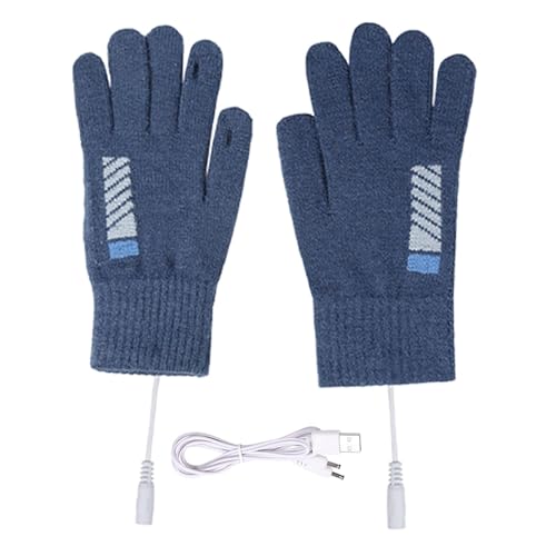 Wezalget Elektrisch beheizte Handschuhe,Elektrische Handschuhe - Heizhandschuh,Strickende Handwärmer für kaltes Wetter, Touchscreen-Laptop-Handschuhe für Damen und Herren von Wezalget