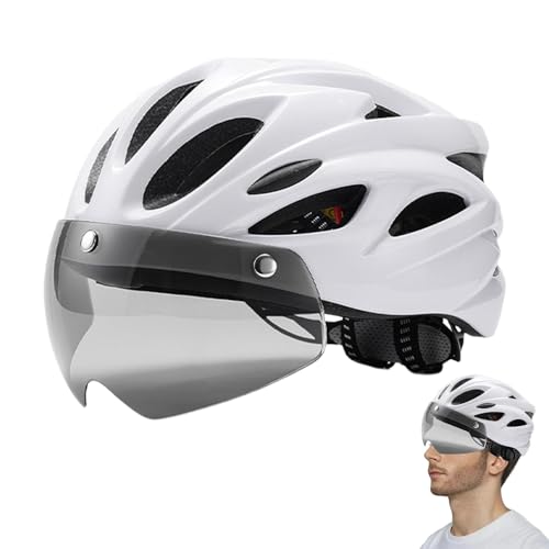 Wezalget Mountainbike-Helme,Fahrrad-Reithelme - Fahrradhelme mit wiederaufladbarem Rücklicht,Fahrradhelme, verstellbare und atmungsaktive Fahrradhelme für Männer und Frauen, Rennrad, Mountainbike von Wezalget