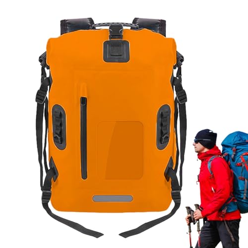 Wezalget Schwimmender wasserdichter Packsack, wasserdichter Rucksack für Rafting | 30L schwimmender wasserdichter Rucksack | PVC-Rucksack zur Trocken- und Nasstrennung für das Training. Leichter von Wezalget