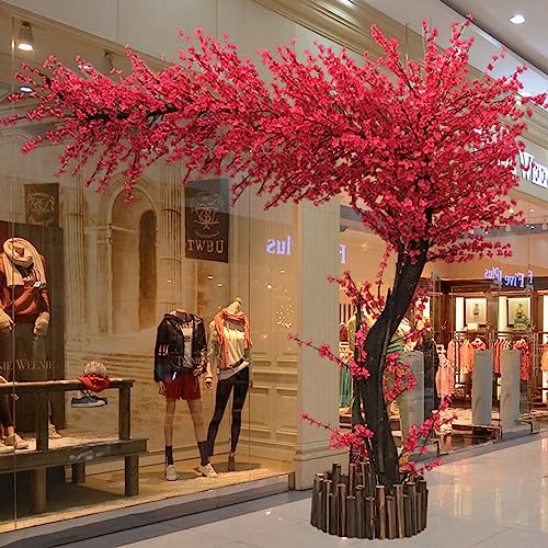 WgGUIF Large Plant Japanese Artificial Cherry Blossom Trees Fake Trees Handmade Tree with Base Indoor Outdoor Home Office Party Wedding 1.8x1m/5.9x3.2ft von WgGUIF