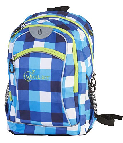 Wheel-Bee Rucksack Night Vision LED, integriertes LED Licht für max. Sichtbarkeit bei Dunkelheit, 30 Liter, Blue/White Wheel-Bee Rucksack Night Vision LED, integriertes LED Licht für max. Sichtbarkeit bei Dunkelheit, 30 Liter, Blue/White von Wheel-Bee