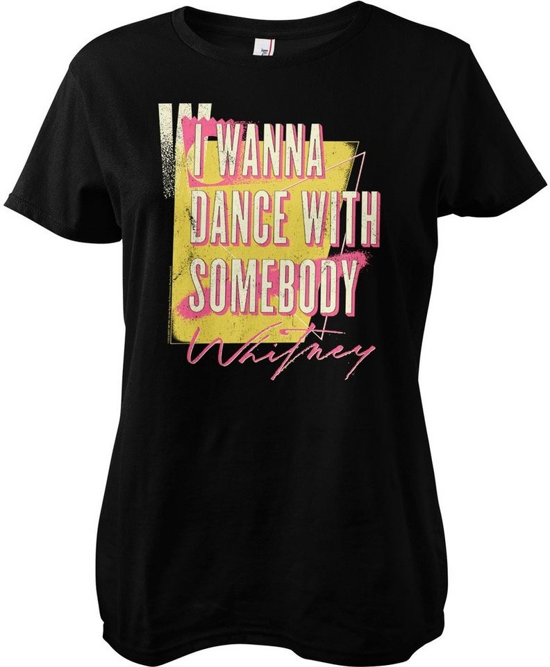 Whitney Houston T-Shirt I Wanna Dance With Somebody Washed Girly Tee Whitney Houston T-Shirt I Wanna Dance With Somebody Washed Girly Tee von Whitney Houston