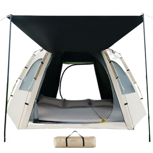 Campingzelt-Kuppel – Atmungsaktives, einfach aufzubauendes Zelt, schnell aufzubauendes Pop-up-Familienzelt | Wasserdichtes automatisches Kuppelzelt für 5–8 Personen, tragbares, atmungsaktives Campingz von Whnbuij