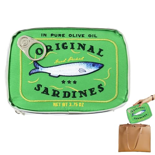 Kleine Kosmetiktasche - Reisekosmetiktasche, | Kreative süße Fischkonserven-Design, ästhetische Aufbewahrungstasche für Kulturartikel, lustige Sardinen-Konserven-Design, ästhetische Aufbewahrungstasch Kleine Kosmetiktasche - Reisekosmetiktasche, | Kreative süße Fischkonserven-Design, ästhetische Aufbewahrungstasche für Kulturartikel, lustige Sardinen-Konserven-Design, ästhetische Aufbewahrungstasch von Whnbuij