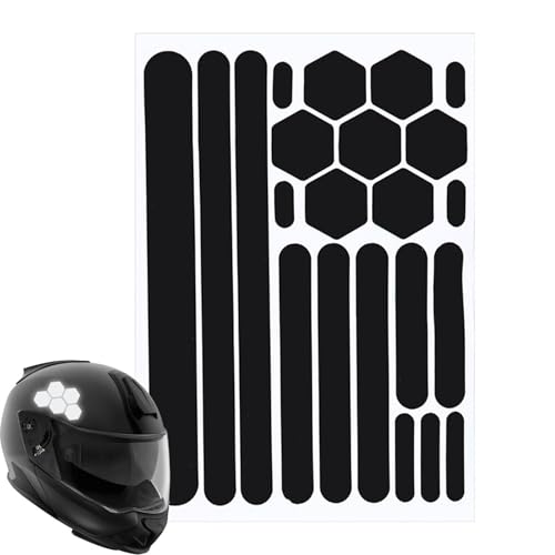 Motorradhelm-Aufkleber - Transparente Motorrad-Helm-Abziehbilder, selbstklebendes reflektierendes Klebeband | Einzigartige Motorradhelm-Sicherheitsaufkleber, reflektierende Aufkleber für Motorradhelm von Whnbuij