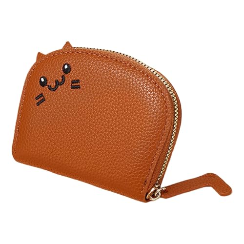 Niedliche Katzen-Geldbörse – leichte Tasche mit Cartoon-Verschluss, kompakte, stilvolle Geldbörse | Robuste Cartoon-Geld-Reisebrieftasche, multifunktionaler Leder-Geldbörsenhalter, Organizer für Karte von Whnbuij