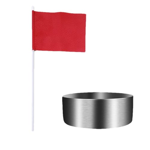 Putting-Loch – Golf-Locheinsatz, Golf-Putting-Scheibe | Einzigartiges Golf-Putting-Loch aus Edelstahl mit Flagge, Übungsloch-Trainingshilfe für den Innen- und Außenbereich, Home Yard Law 0,51 Zoll von Whnbuij