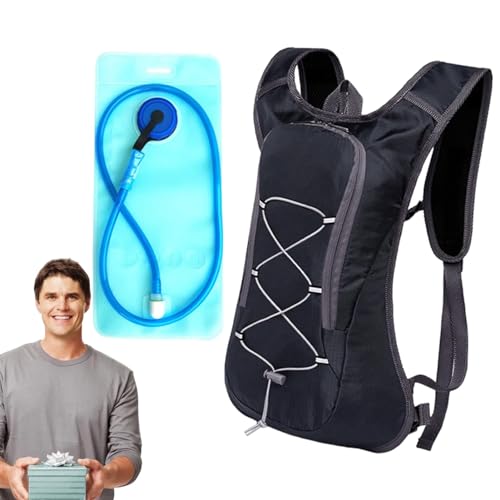 Running Hydration Pack - Outdoor Multipurpose Hydration Vest, Leakproof Multipurpose Hydration Backpack | Portable Hydration Pack with Elastic Cord, Skin-Friendly Pack with 2L Water Bladder von Whnbuij