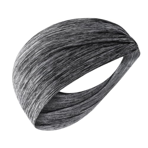 Whnbuij Elastische Sport-Haarbänder, Fußball-Haarbänder, elastisches Laufband, elastisch, breit, Workout, Yoga, Sport, Stirnbänder für Yoga, Laufen, Sport von Whnbuij