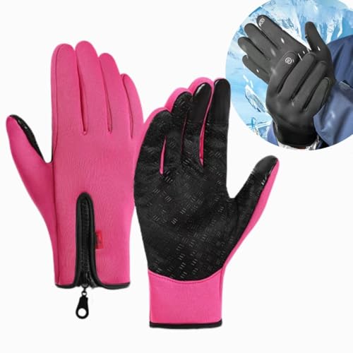 Whnnssw Frostfit Thermo Handschuhe, Thermohandschuhe mit USB-Aufladung, Fahrrad Winterhandschuhe Herren, Thermo Handschuhe Fahrrad, Wasserdicht Touchscreen Handschuhe (D,Ohne USB-Ladekabel) von Whnnssw