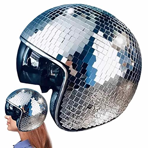 Whrcy Disco-Kugelhut, Disco-Kugelhelm, Disco-Ball-Helm mit einziehbarem Visier, Disko-Helme, verspiegelt, glitzernd, tolle Kopfhörer für DJ, Tanz, Disco, Bar, Whrcy Disco-Kugelhut, Disco-Kugelhelm, Disco-Ball-Helm mit einziehbarem Visier, Disko-Helme, verspiegelt, glitzernd, tolle Kopfhörer für DJ, Tanz, Disco, Bar, von Whrcy