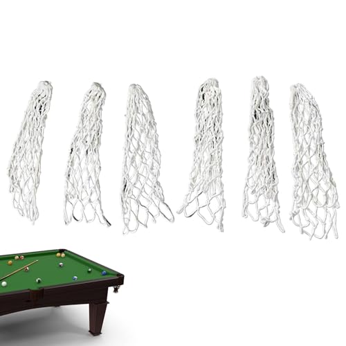 Whrcy Netze für Billardtisch,Billardnetz, 6X ausgehöhlte Billard-Netztaschen, Robuste Pool-Ersatztaschen für Billard-Enthusiasten Whrcy Netze für Billardtisch,Billardnetz, 6X ausgehöhlte Billard-Netztaschen, Robuste Pool-Ersatztaschen für Billard-Enthusiasten von Whrcy
