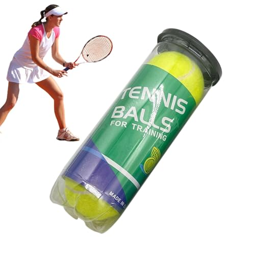 Whrcy Tennis-Übungsbälle,Tennisball - 3 Stück Trainingsball Tennisbälle,Tennisbälle in offizieller Größe, robuste Tennisbälle für das Training von Whrcy